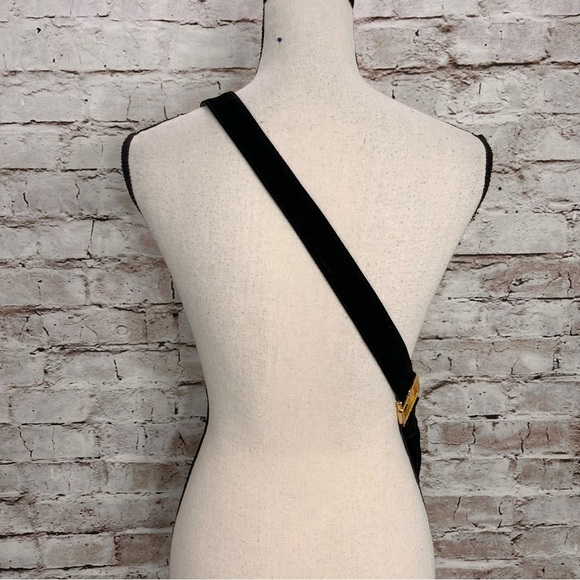 Americana by Sharif Black Suede & Calf Hair flap satchel crossbody Bag - Picture 7 of 11